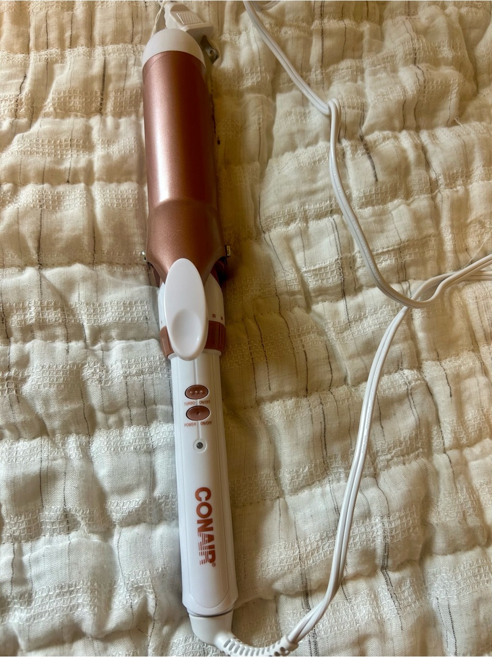 Conair Rose Gold Curling Iron – 1.25" Barrel Women Hair Styling Tool